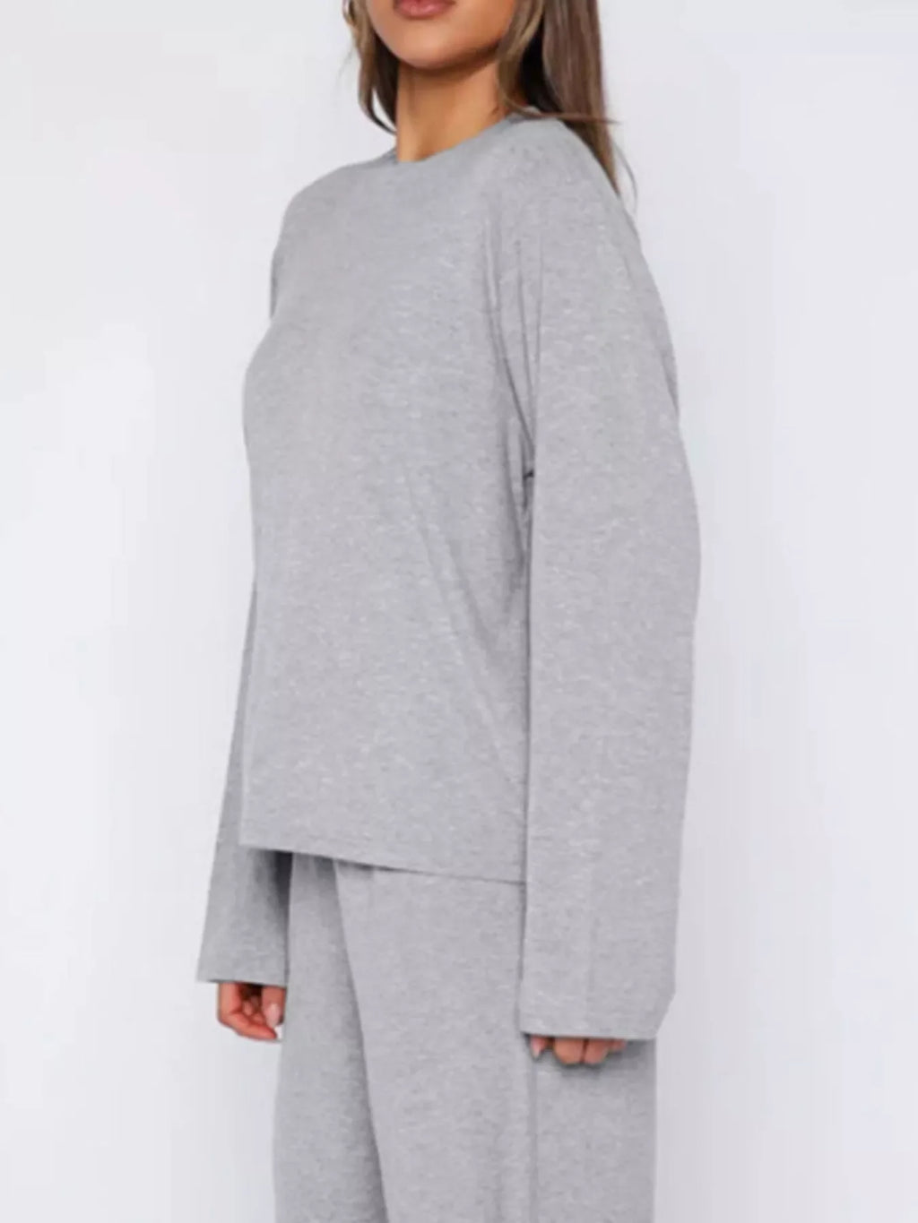 Relaxed Fit Long Sleeve Top and Pants Set