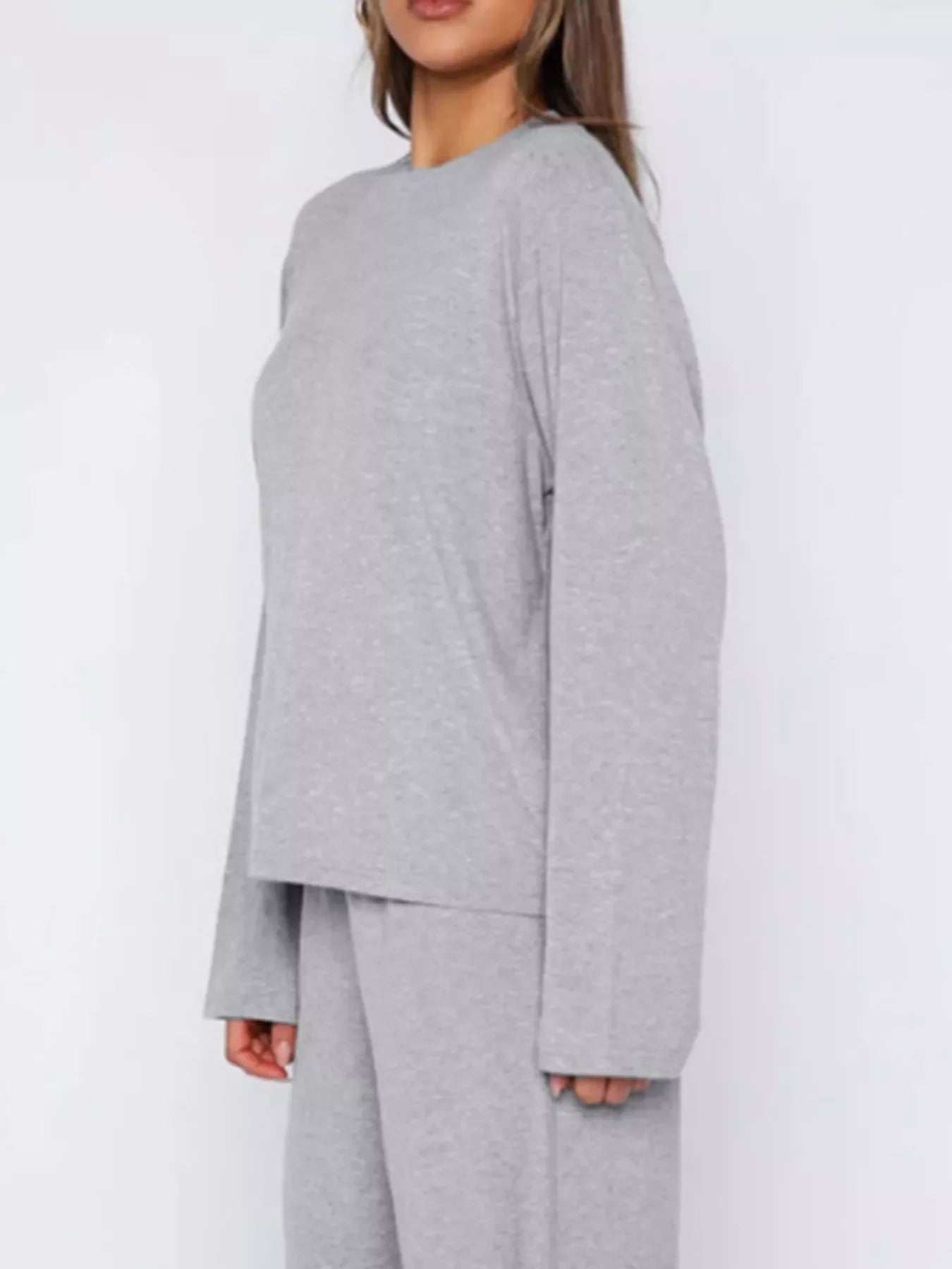 Relaxed Fit Long Sleeve Top and Pants Set