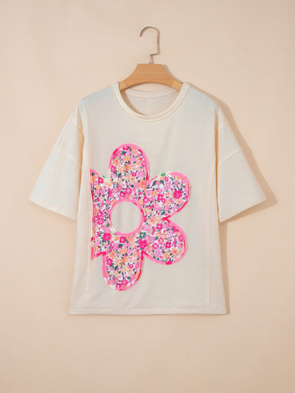 Floral Half Sleeve Oversized Top