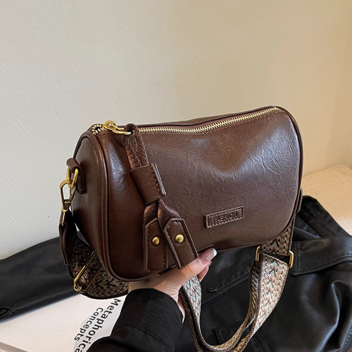 Wide Strap Crossbody Bag