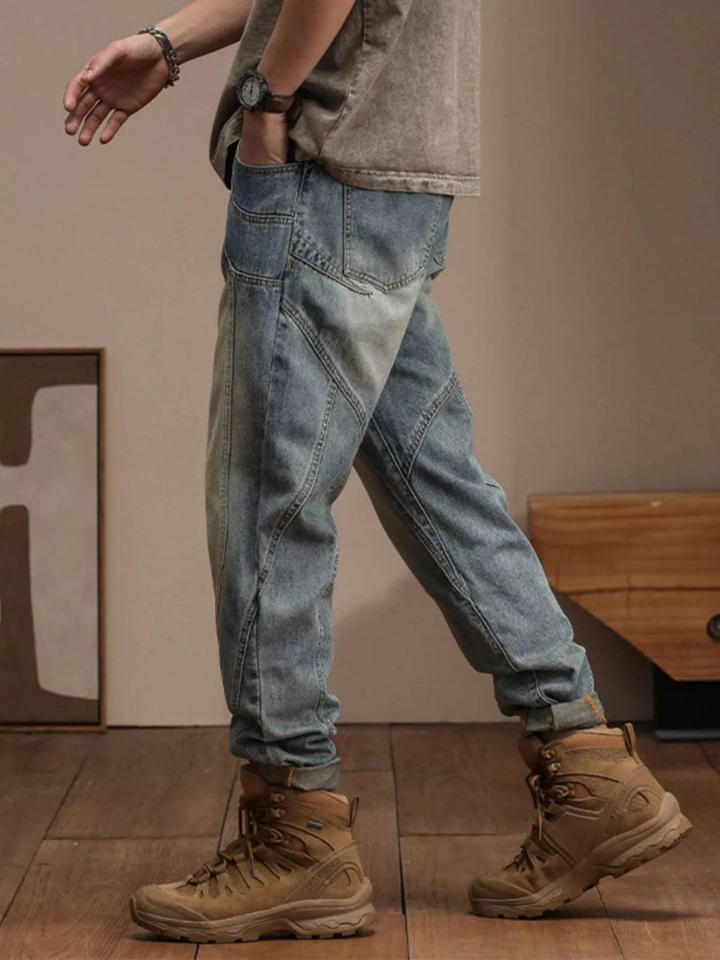 Men's Vintage Wash Relaxed Fit Jeans