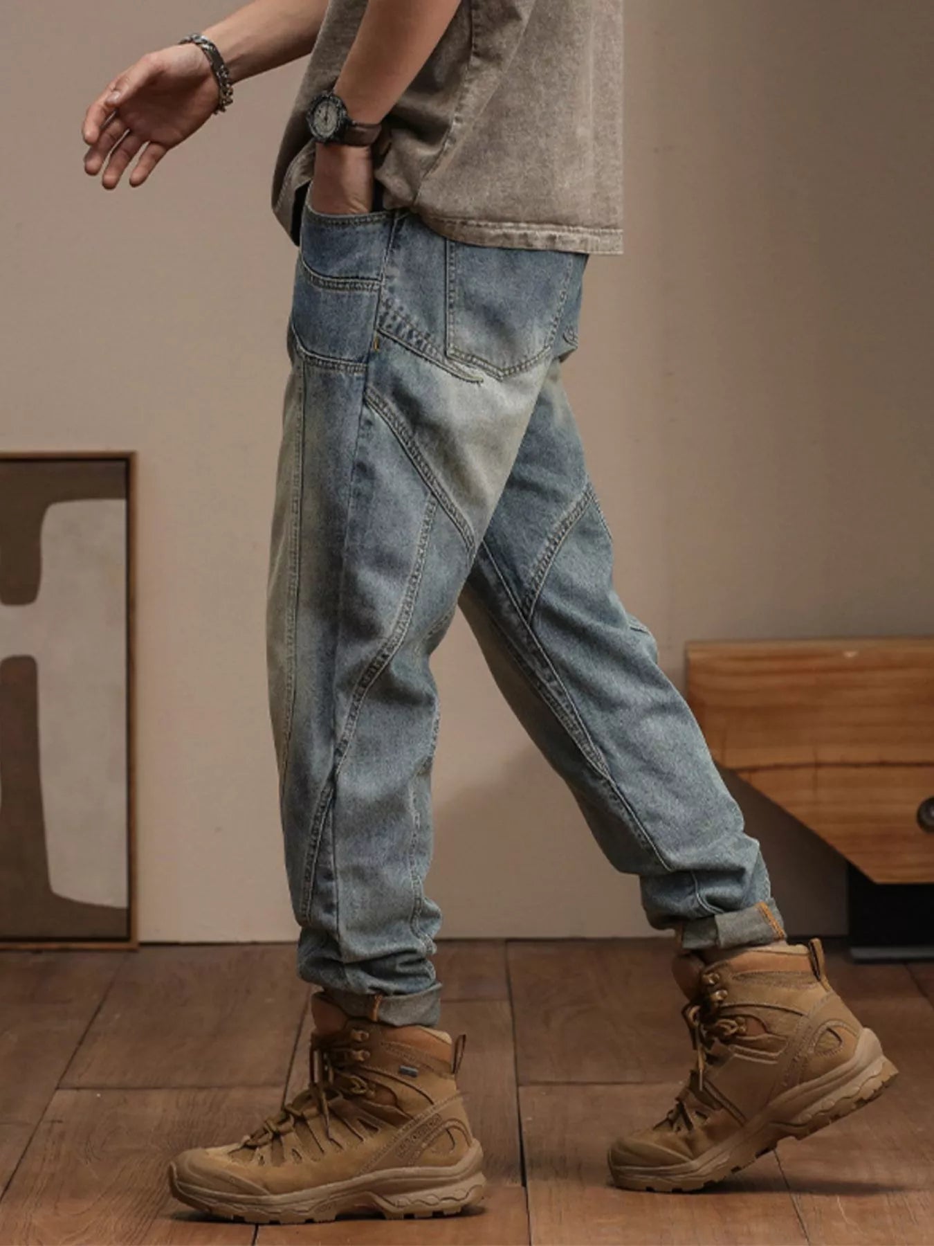 Men's Vintage Wash Relaxed Fit Jeans