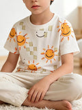 Children's Smiley Sun Print T-Shirt