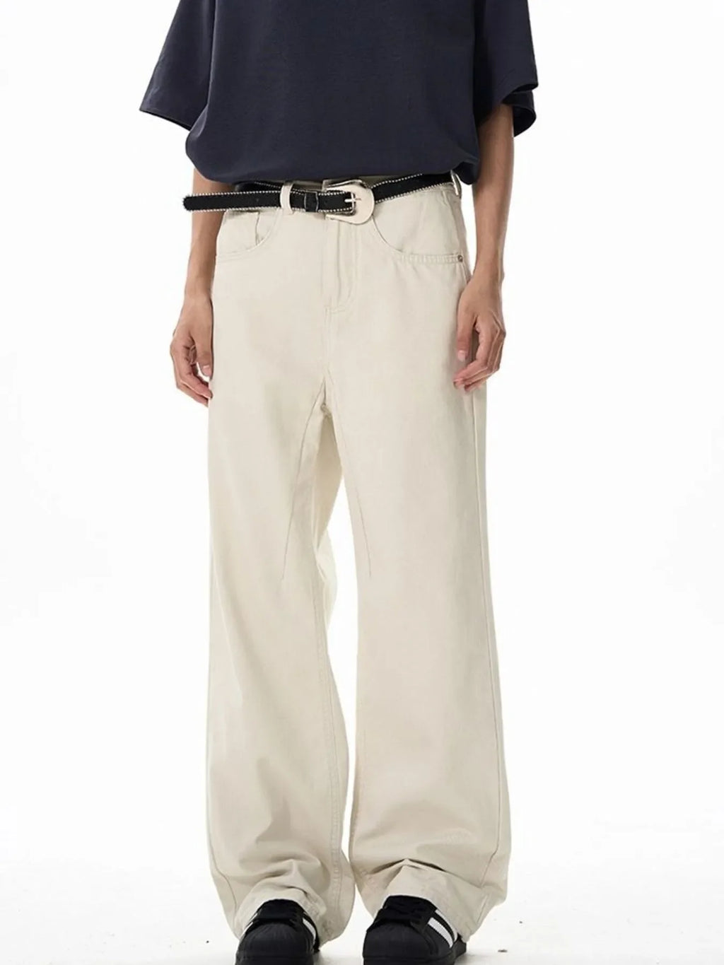 Men's Washed Wide-Leg Cargo Pants
