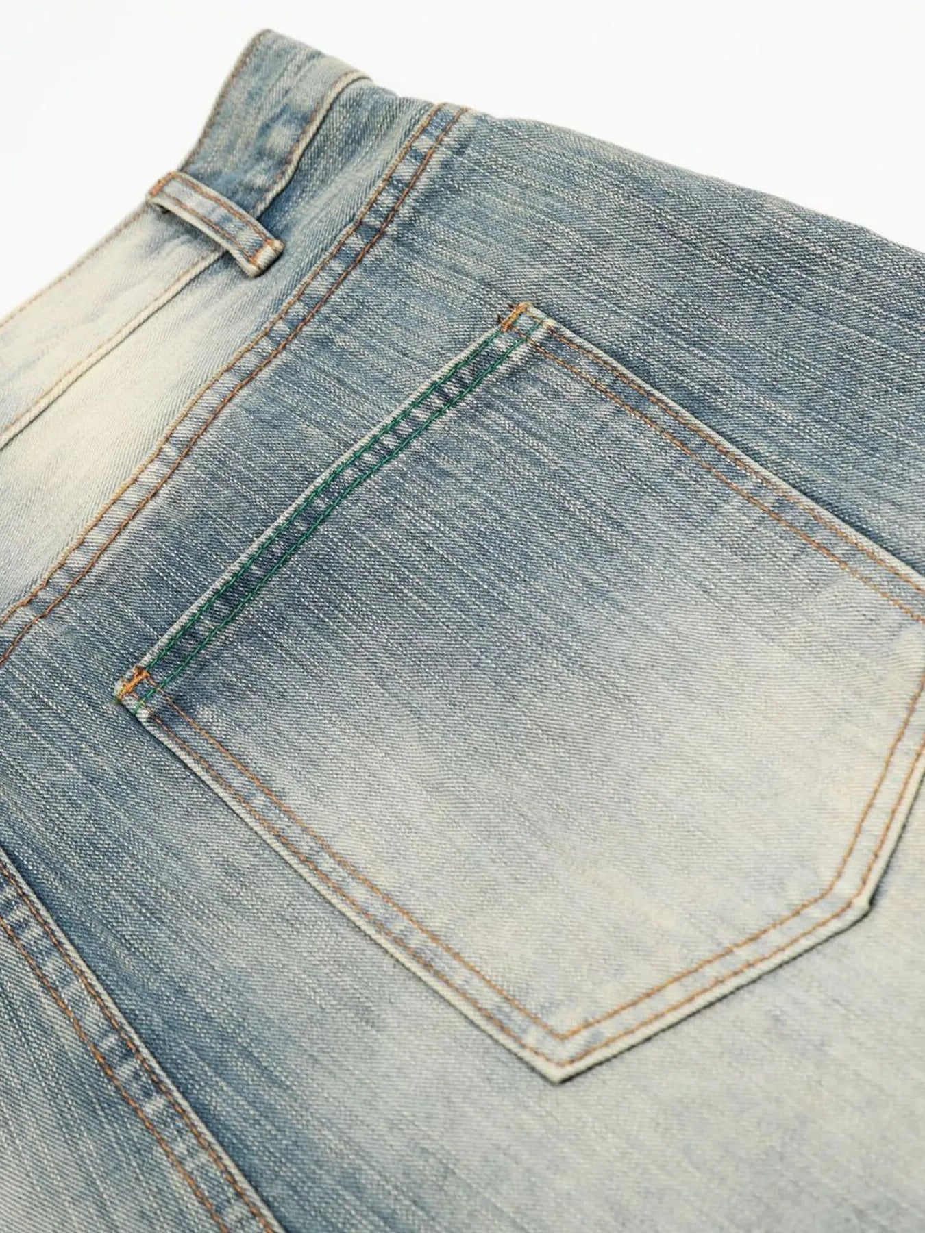 Men's Wash Wide-Leg Denim Shorts