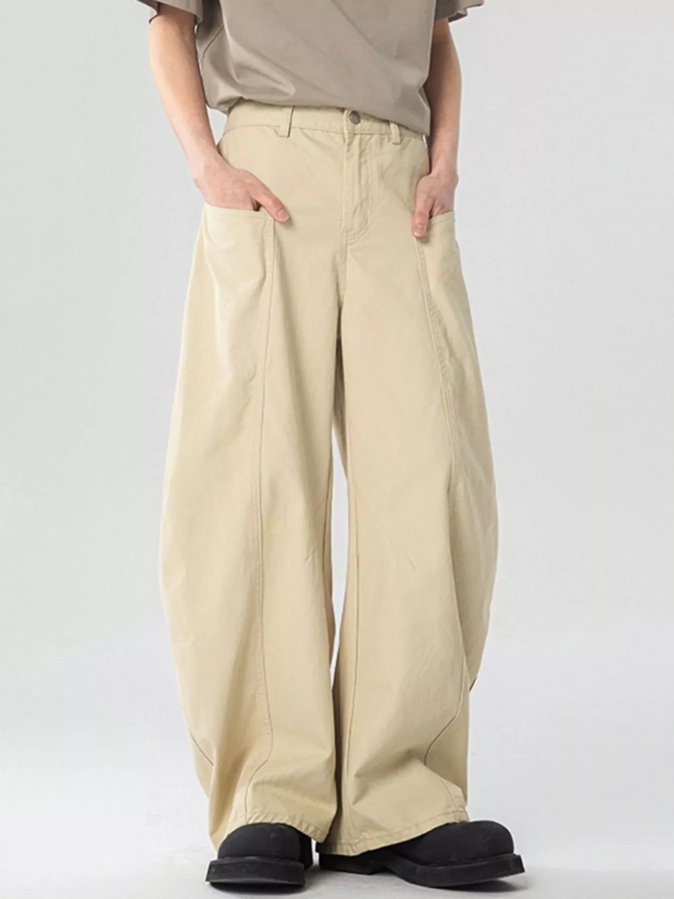Men's Pocketed Wide Leg Pants