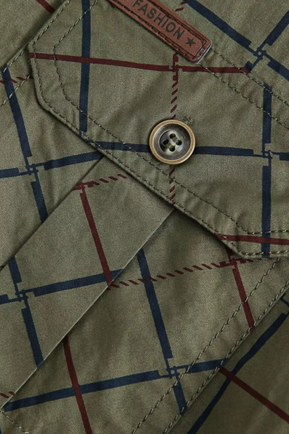 Men's Plus Size Casual Plaid Short Sleeve Shirt