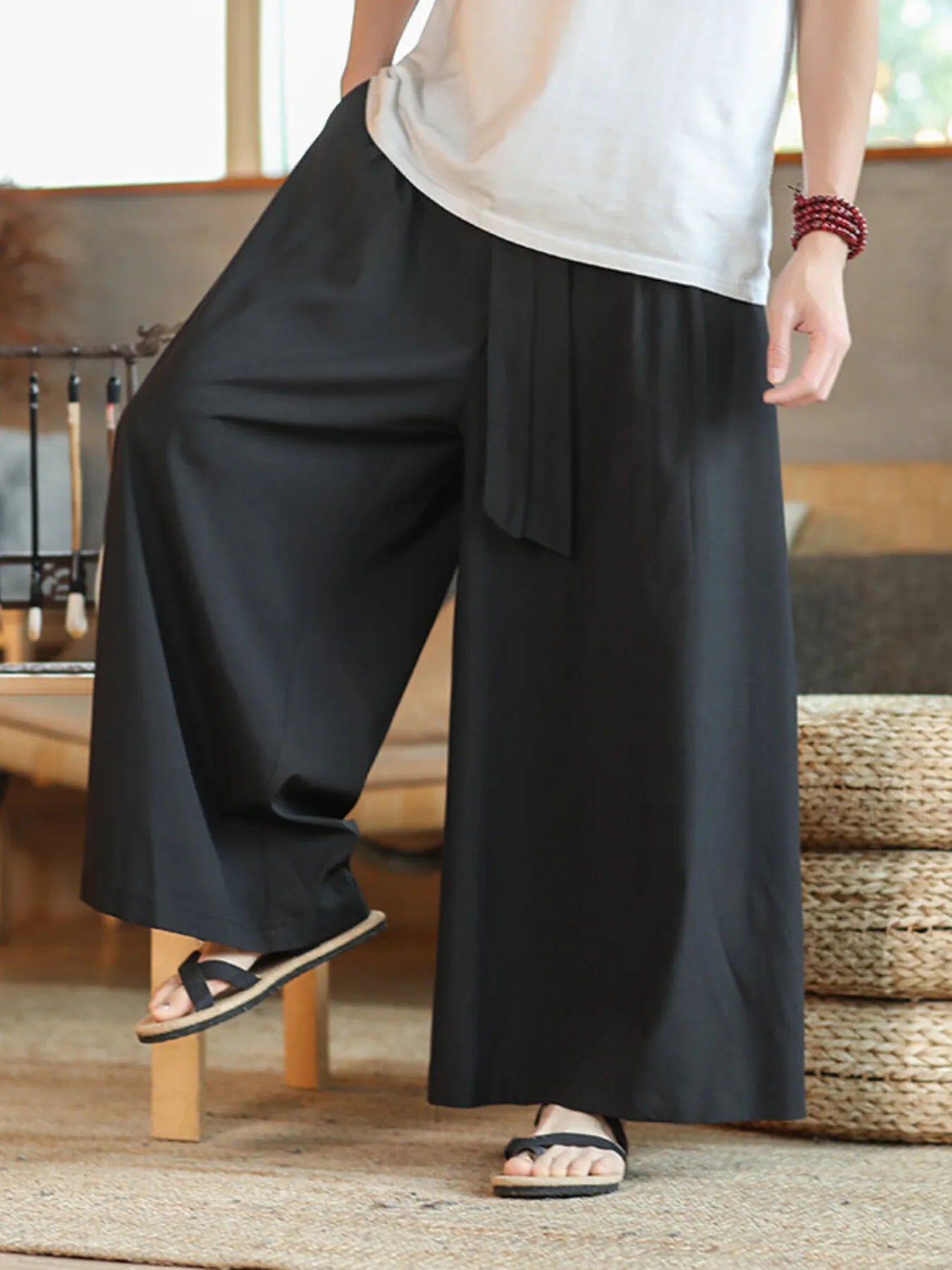 Men's Plus Size Wide Leg Pants