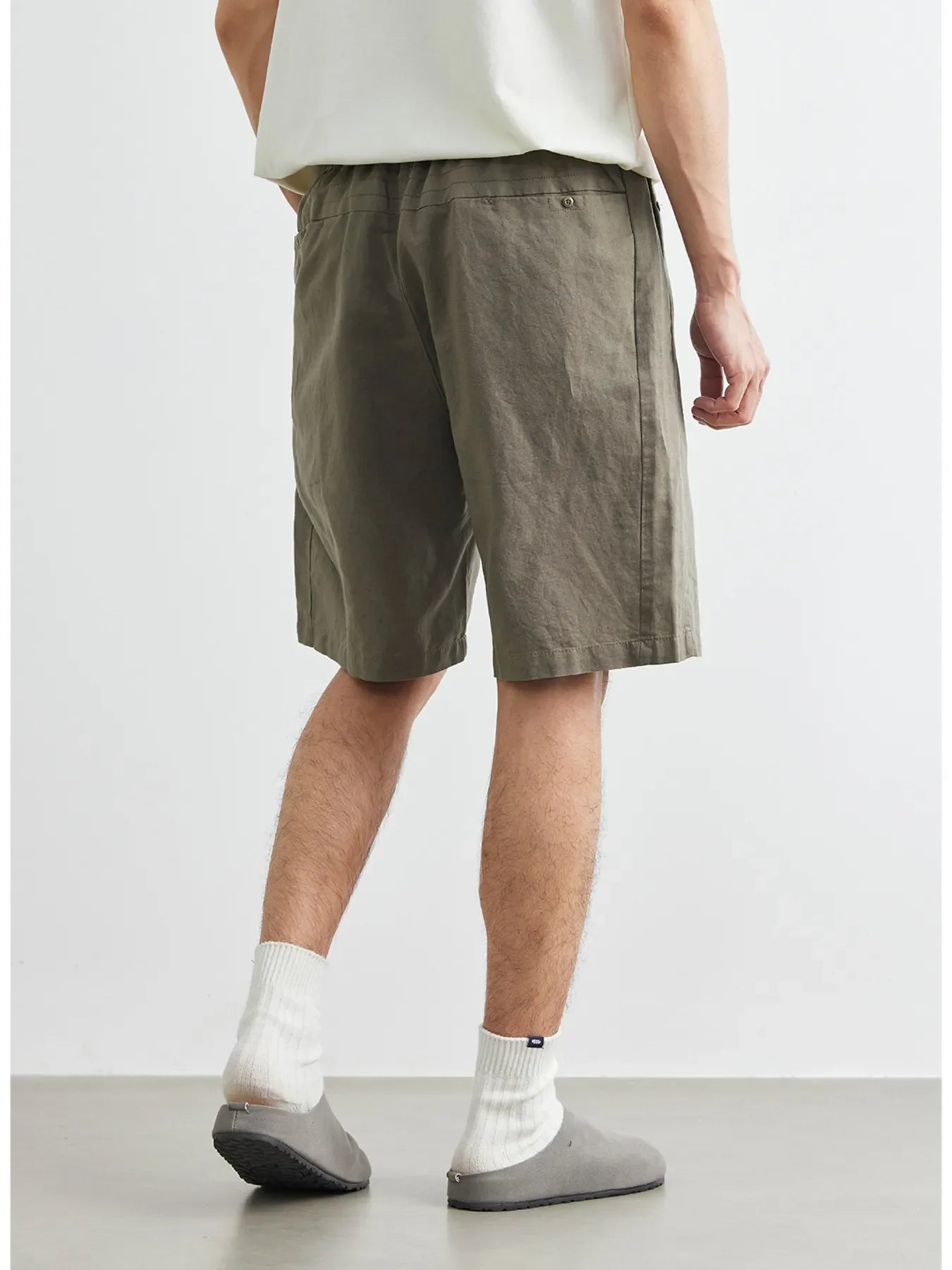 Men's Plus Size Drawstring Pocketed Shorts