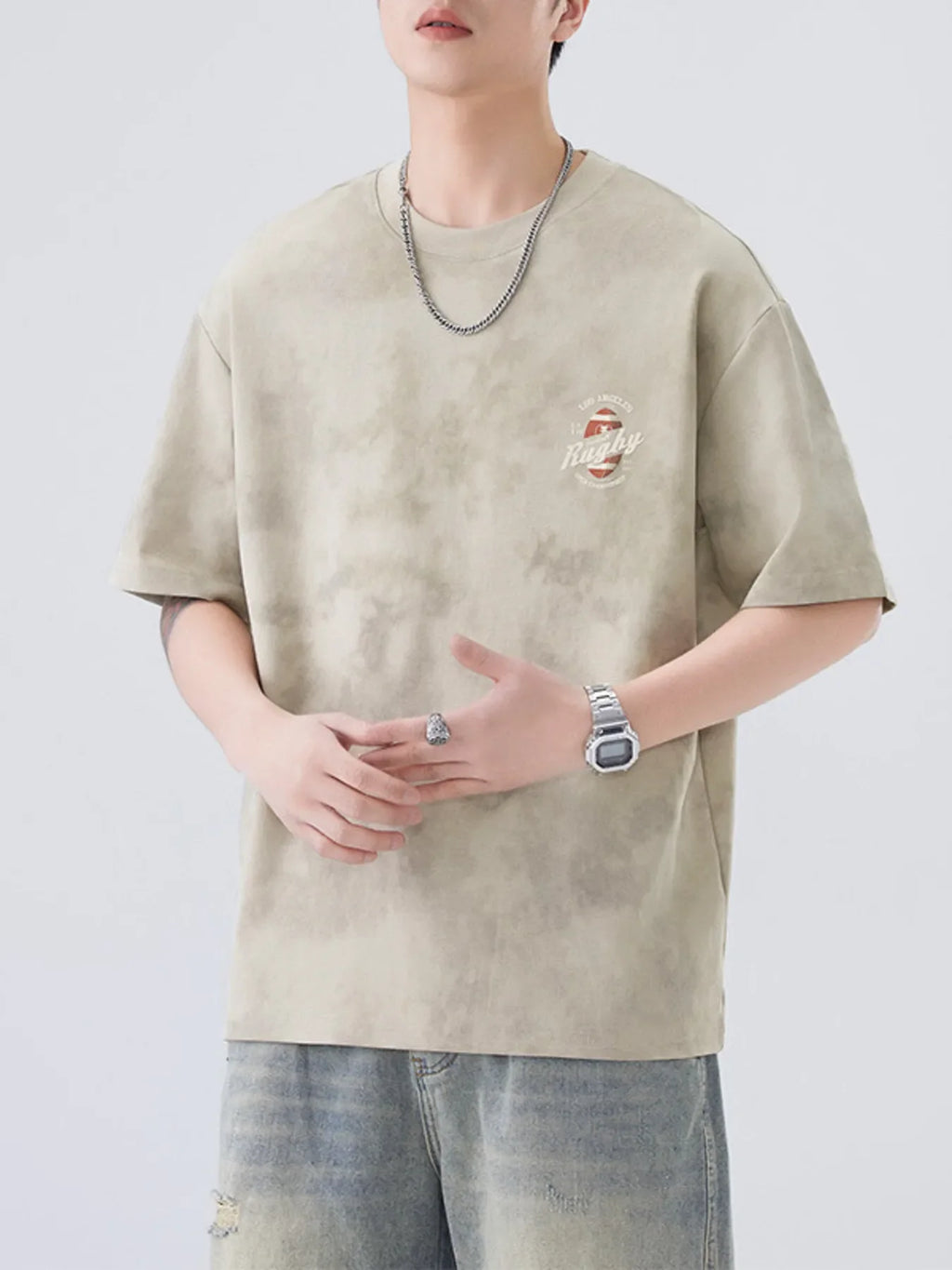 Men's Plus Size Round Neck Short Sleeve T-Shirt