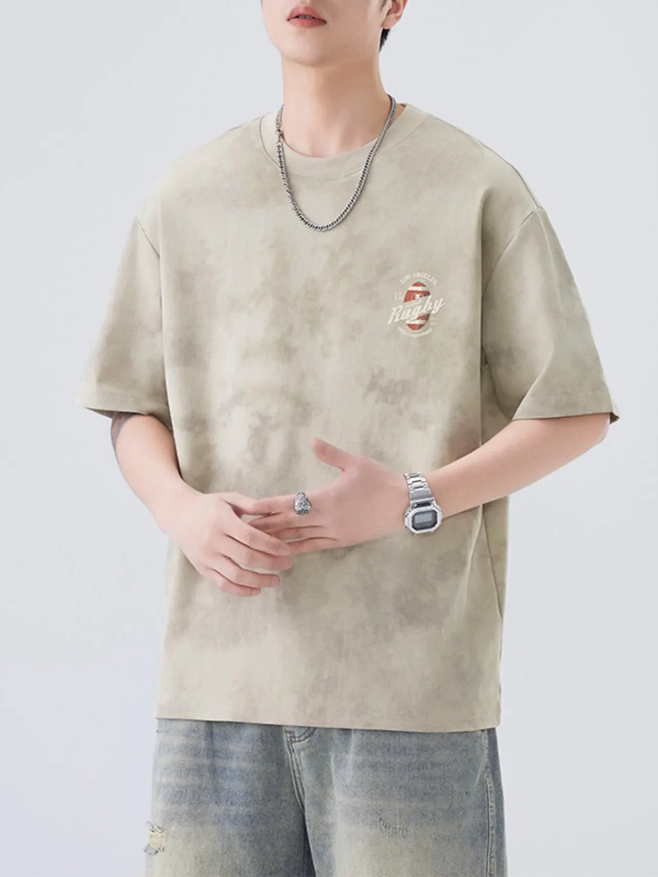 Men's Plus Size Round Neck Short Sleeve T-Shirt