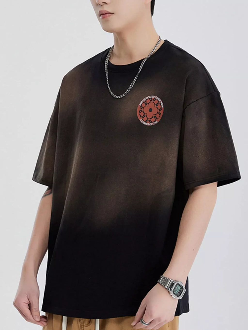 Men's Full Size Round Neck Short Sleeve T-Shirt Plus Size