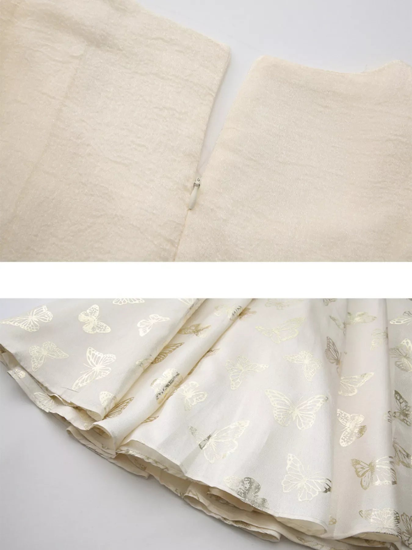 Butterfly Print Puff Sleeve Dress