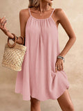 Casual Loose Spaghetti Strap Mini Dress