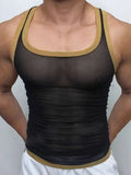 Men's Contrast Trim Wide Strap Tank