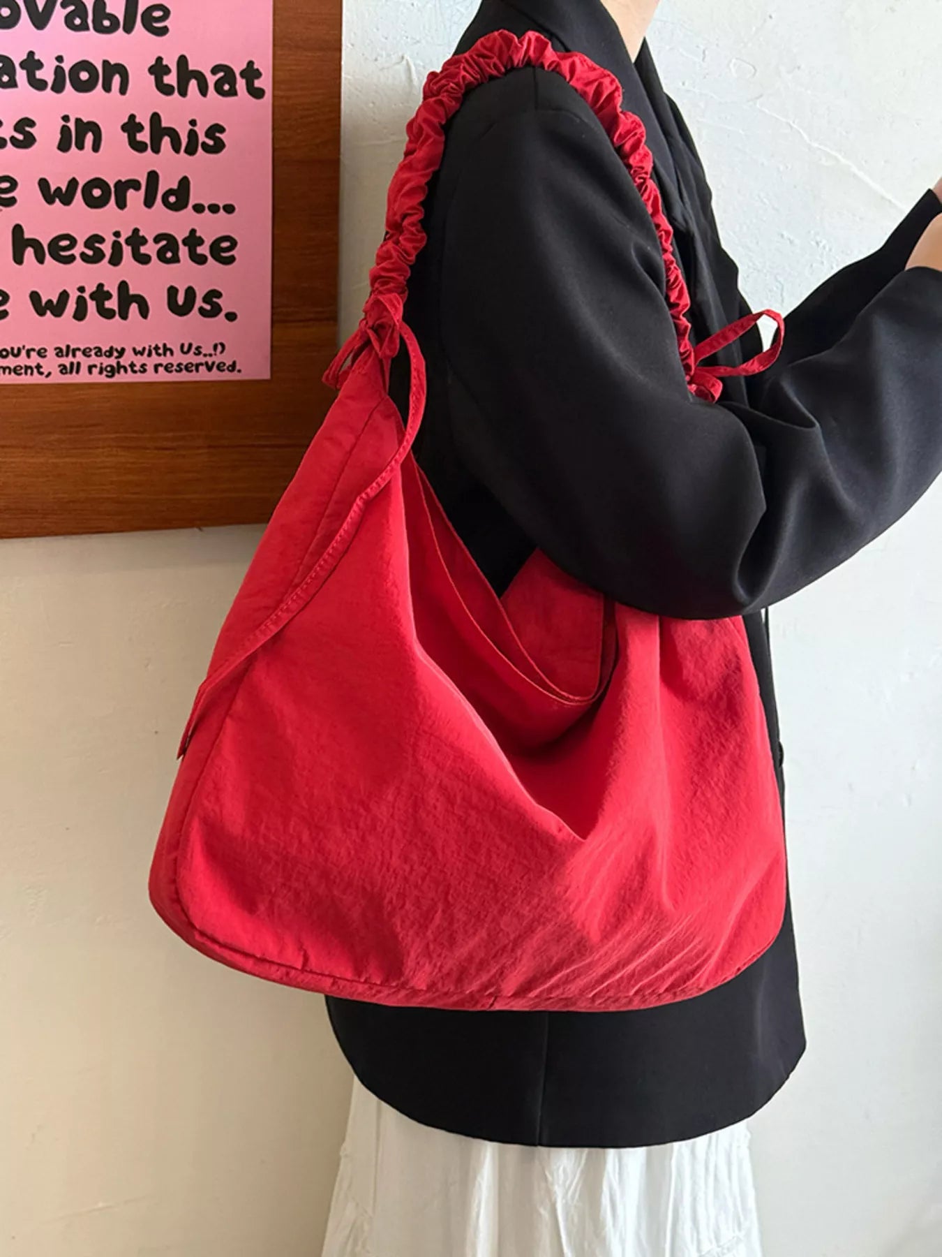 Ruched Handle Crossbody Bag
