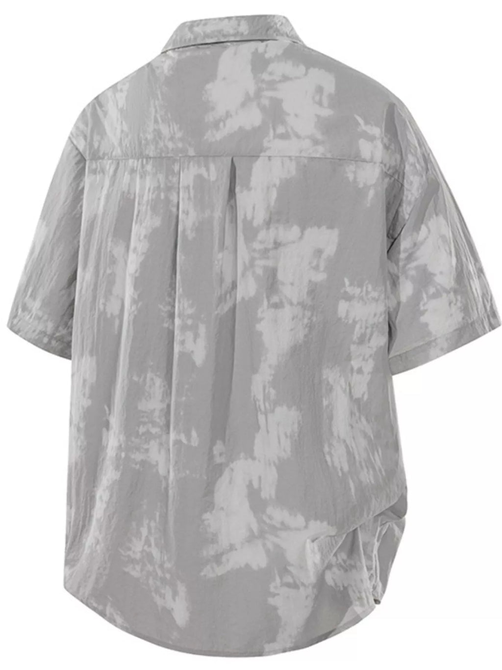 Men's Plus Size Tie-Dye Print Casual Short Sleeve Shirt
