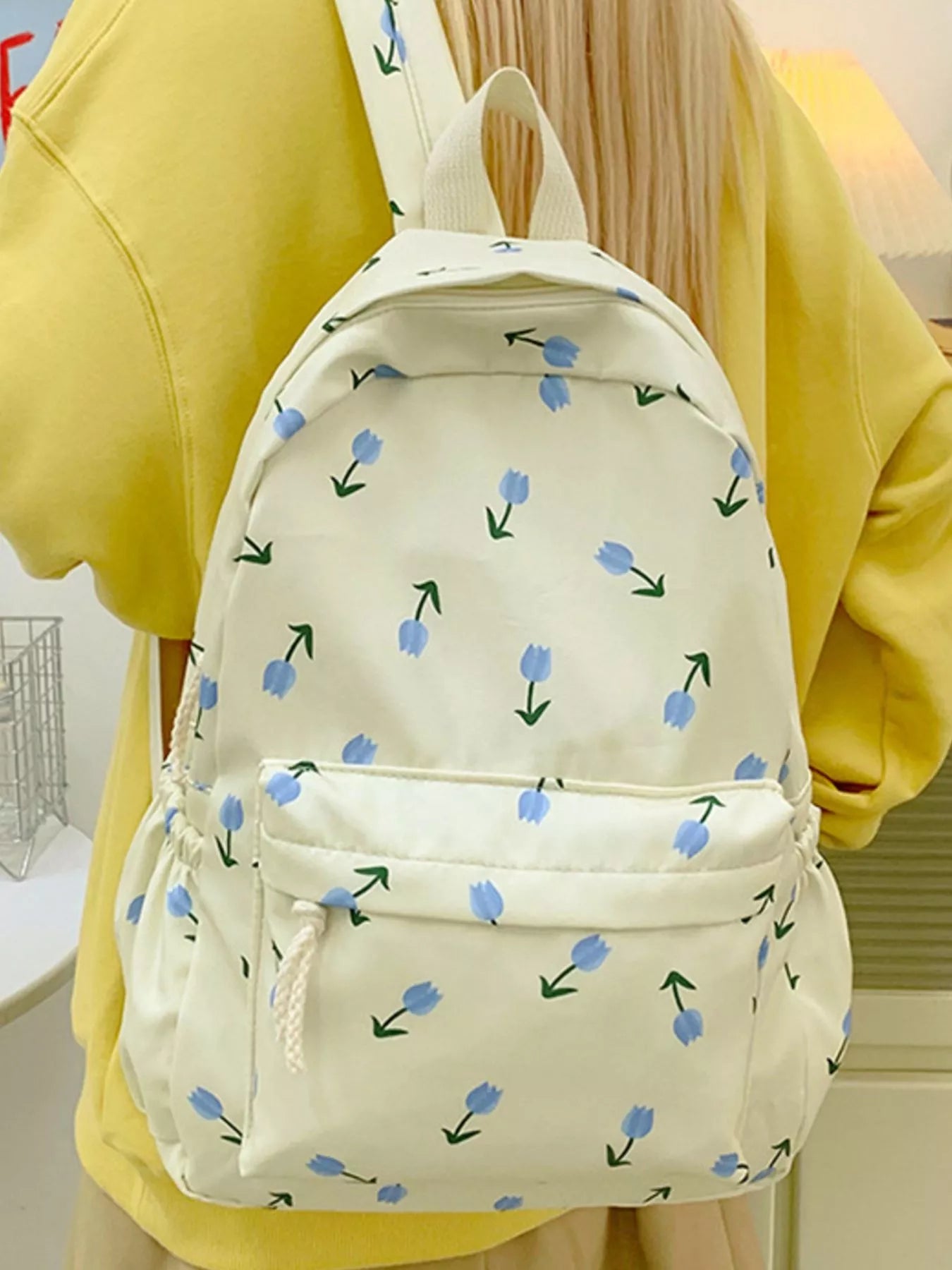 Floral Print Lightweight Backpack Bag