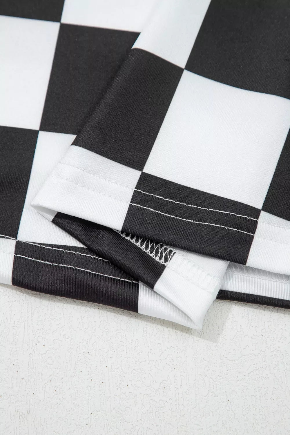 Checkerboard Printed Slim Tank Top