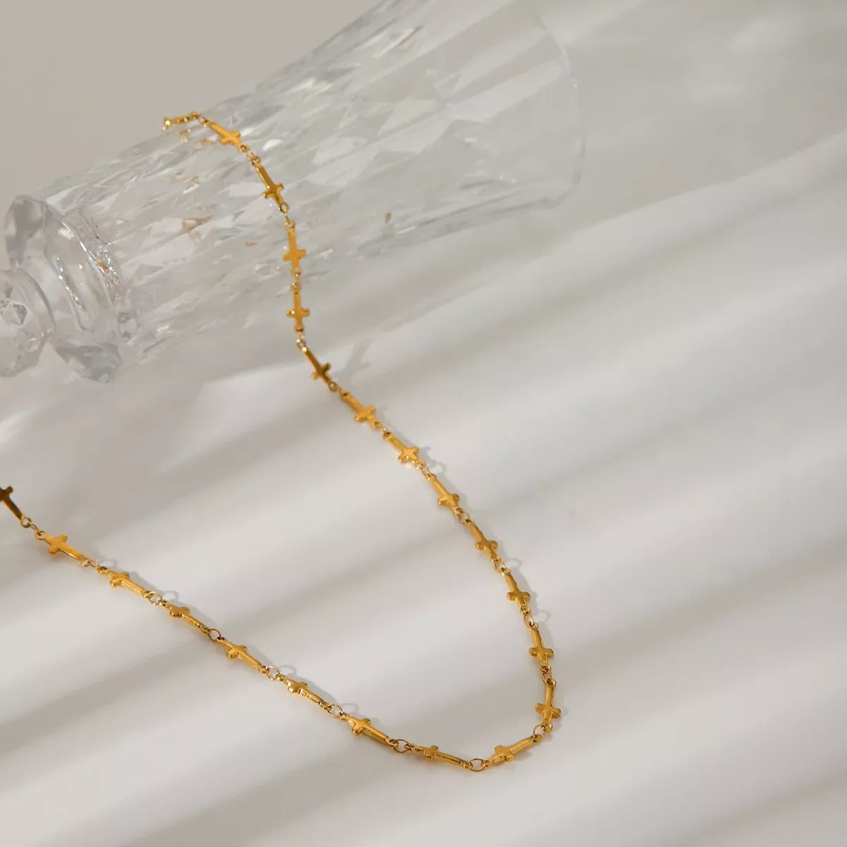 18K Gold-Plated Cross Necklace