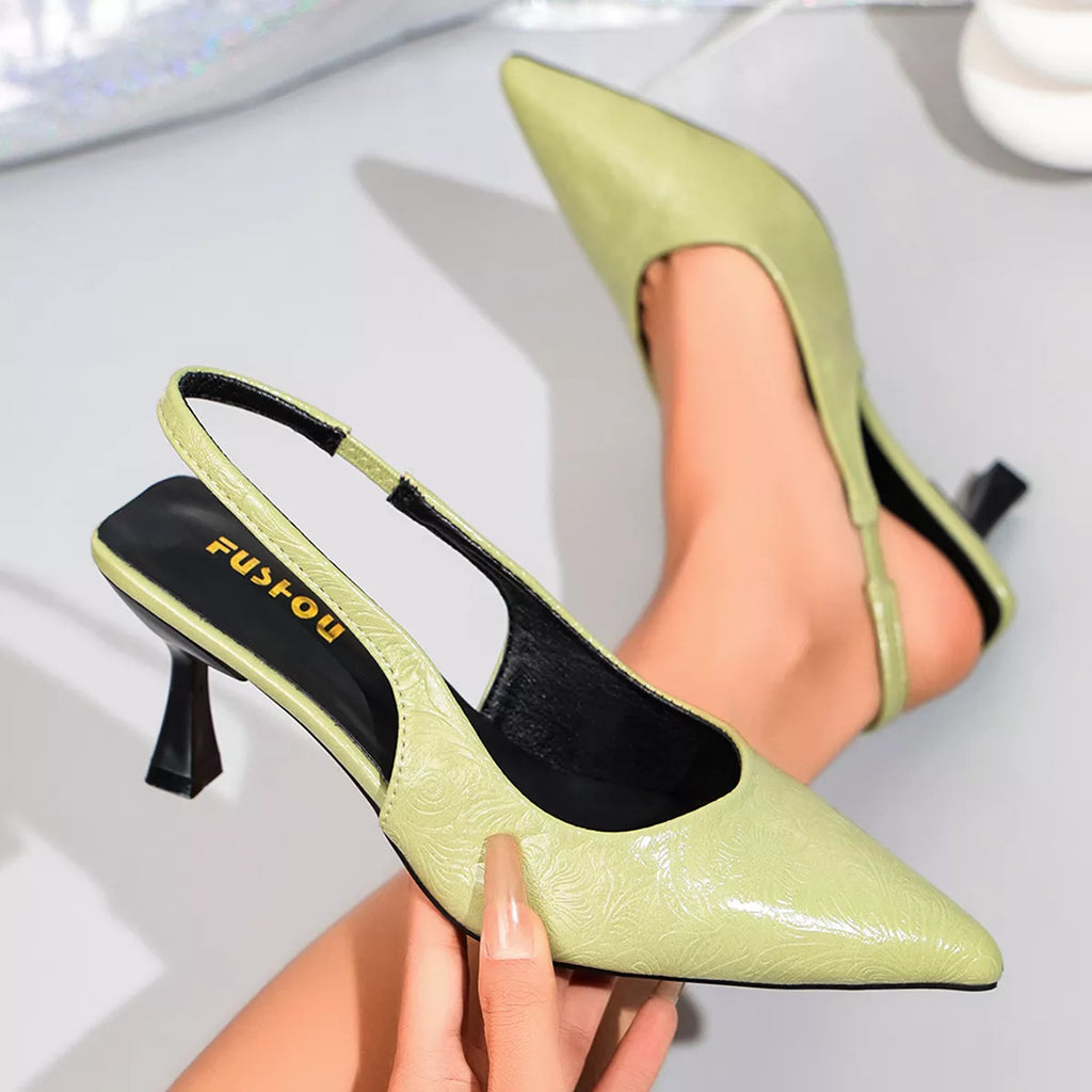 Point Toe Slingback Pumps
