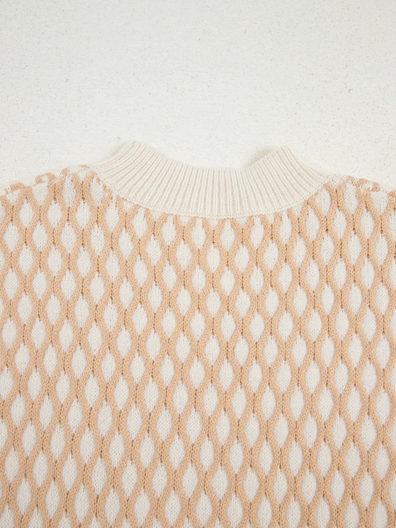 Textured Knit Mock Neck Sweater