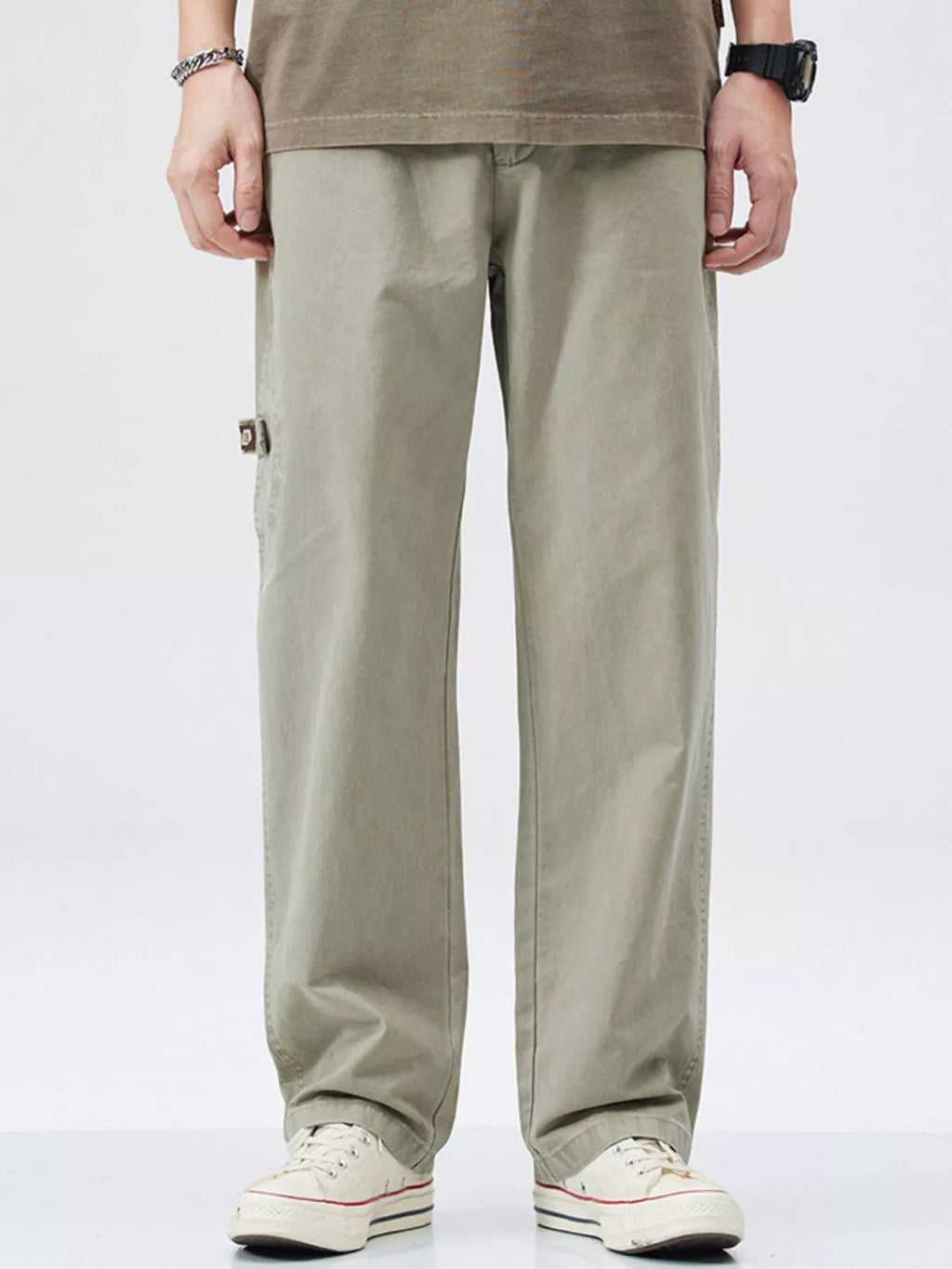 Men's Full Size Casual Loose Fit Straight Leg Pants Plus Size
