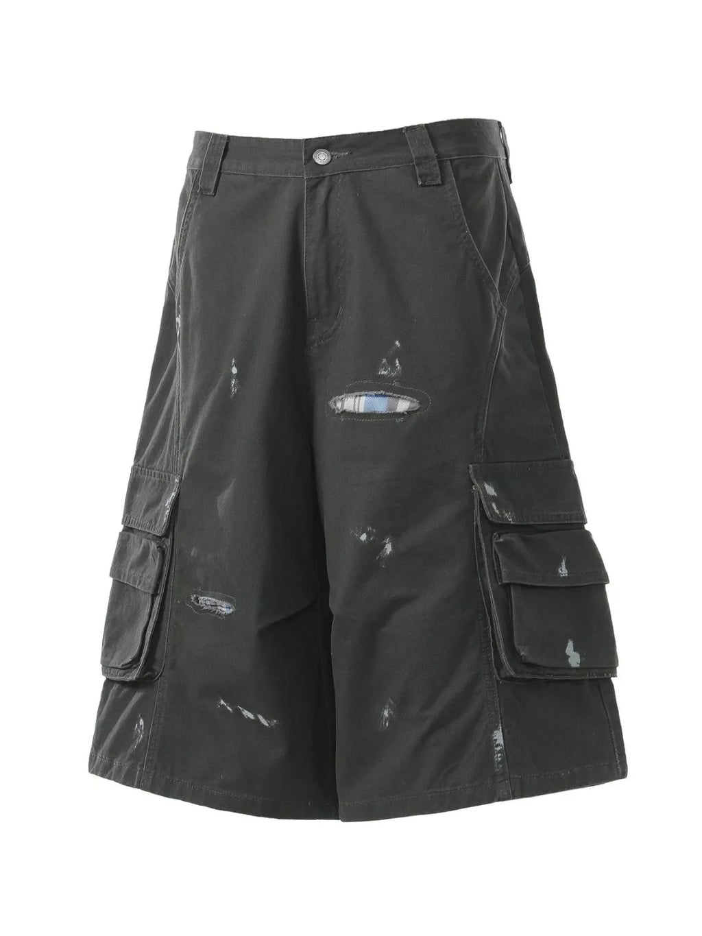 Men's Distressed Cargo Capris
