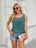 Ruched Scoop Neck Tank