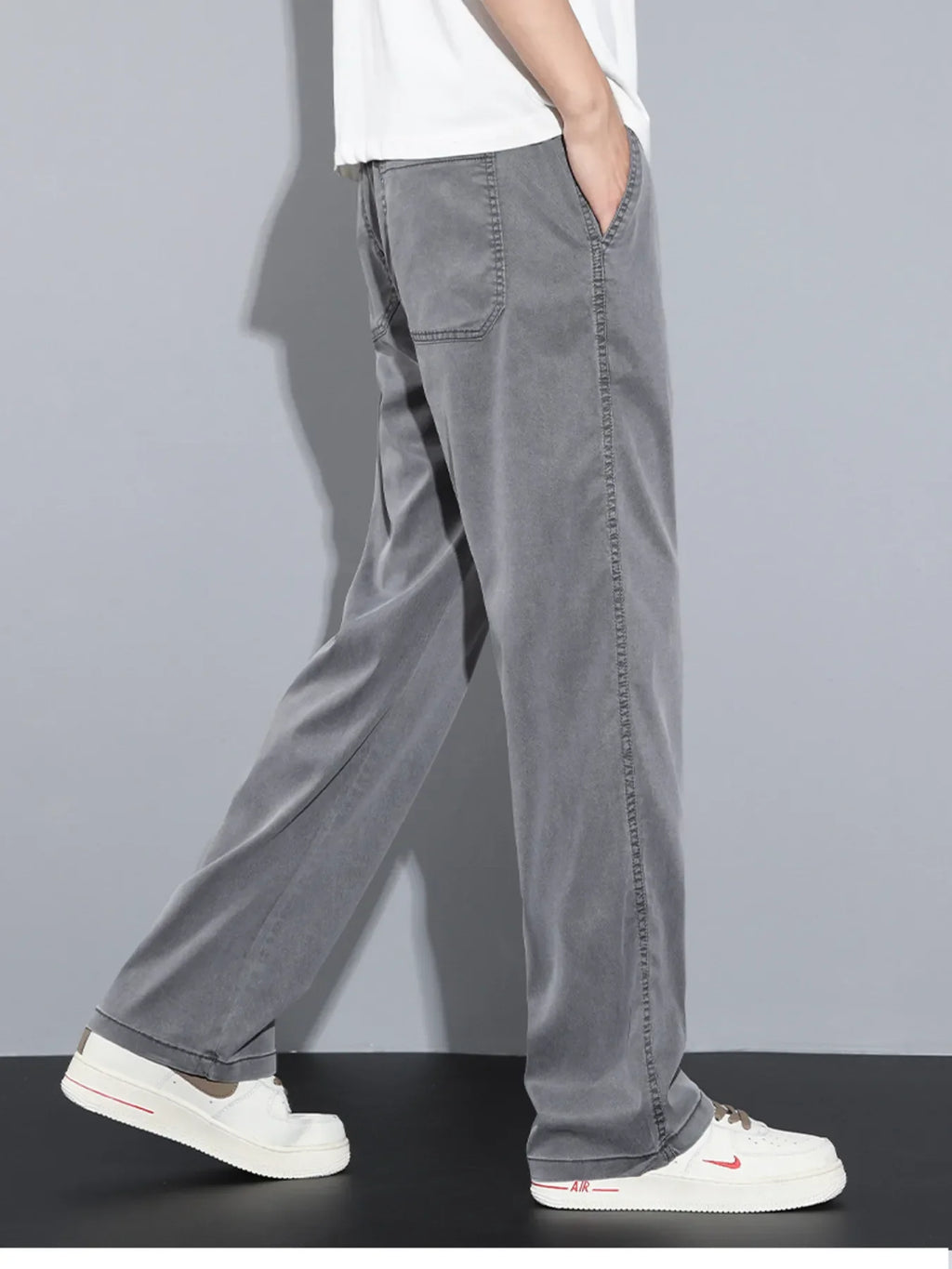 Men's Plus Size Casual Wide Leg Drawstring Pants