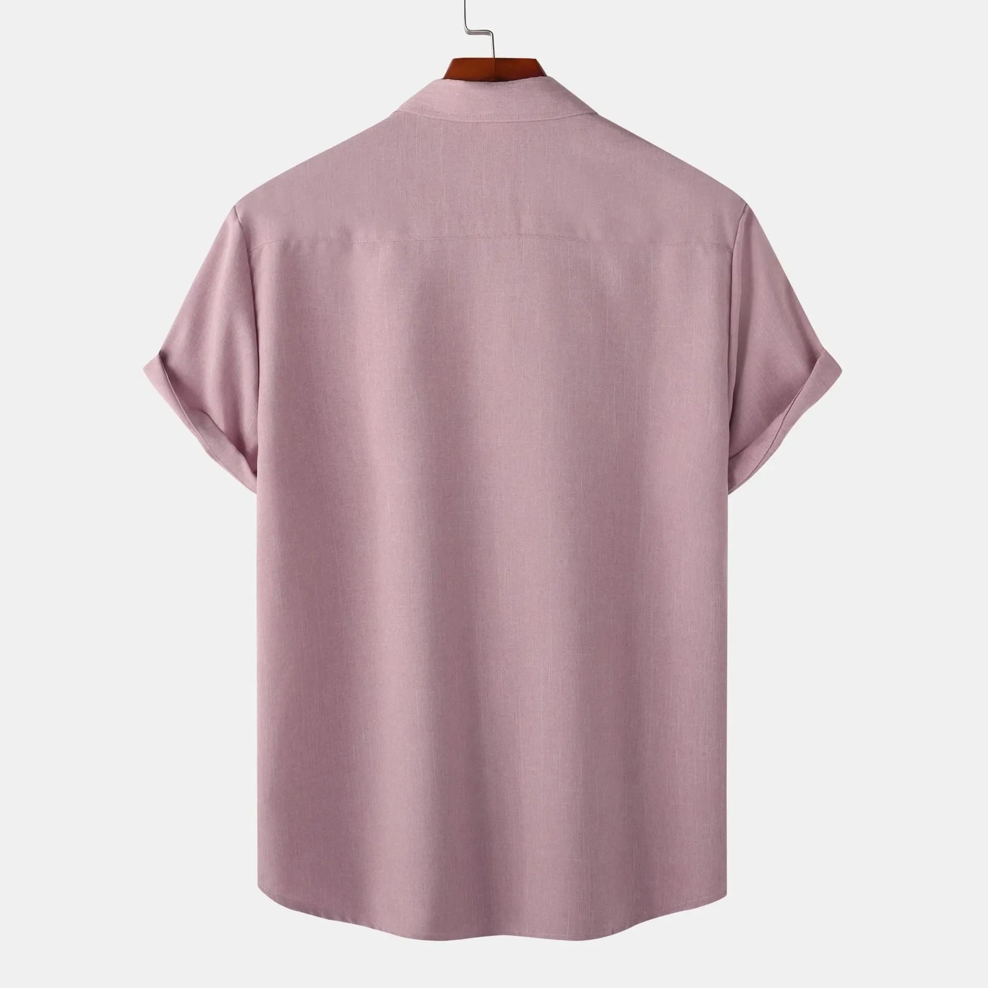 Men's Plus Size Button Up Short Sleeve Shirt