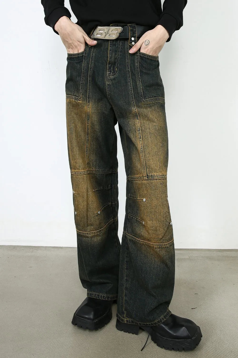 Men's Wide Leg Bootcut Jeans