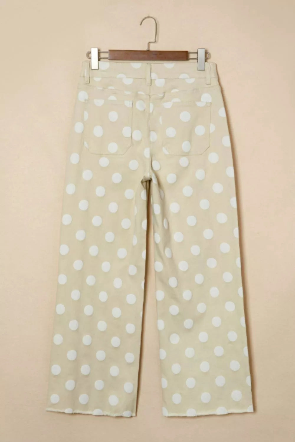 Polka Dot High-Waisted Wide Leg Jeans
