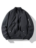 Men's Plus Size Zip Up Long Sleeve Jacket