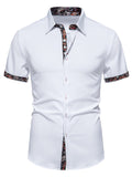 Men's Paisley Trim Short Sleeve Shirt