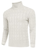 Men's Cable Knit Turtleneck Sweater