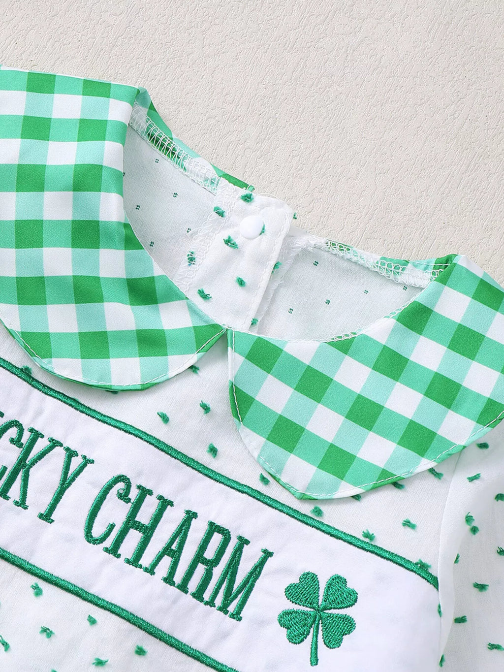 Children's Lucky Charm Gingham Top & Bottom Set