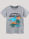 Children's Dinosaurs Graphic Short Sleeve T-Shirt