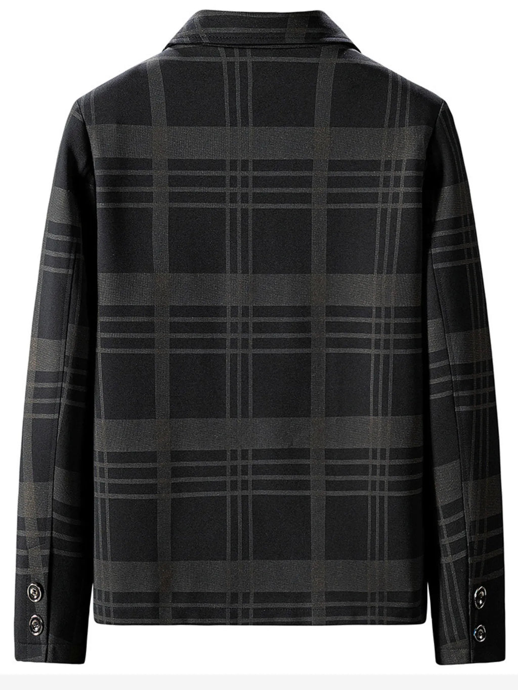 Men's Plus Size Plaid Zip Up Jacket