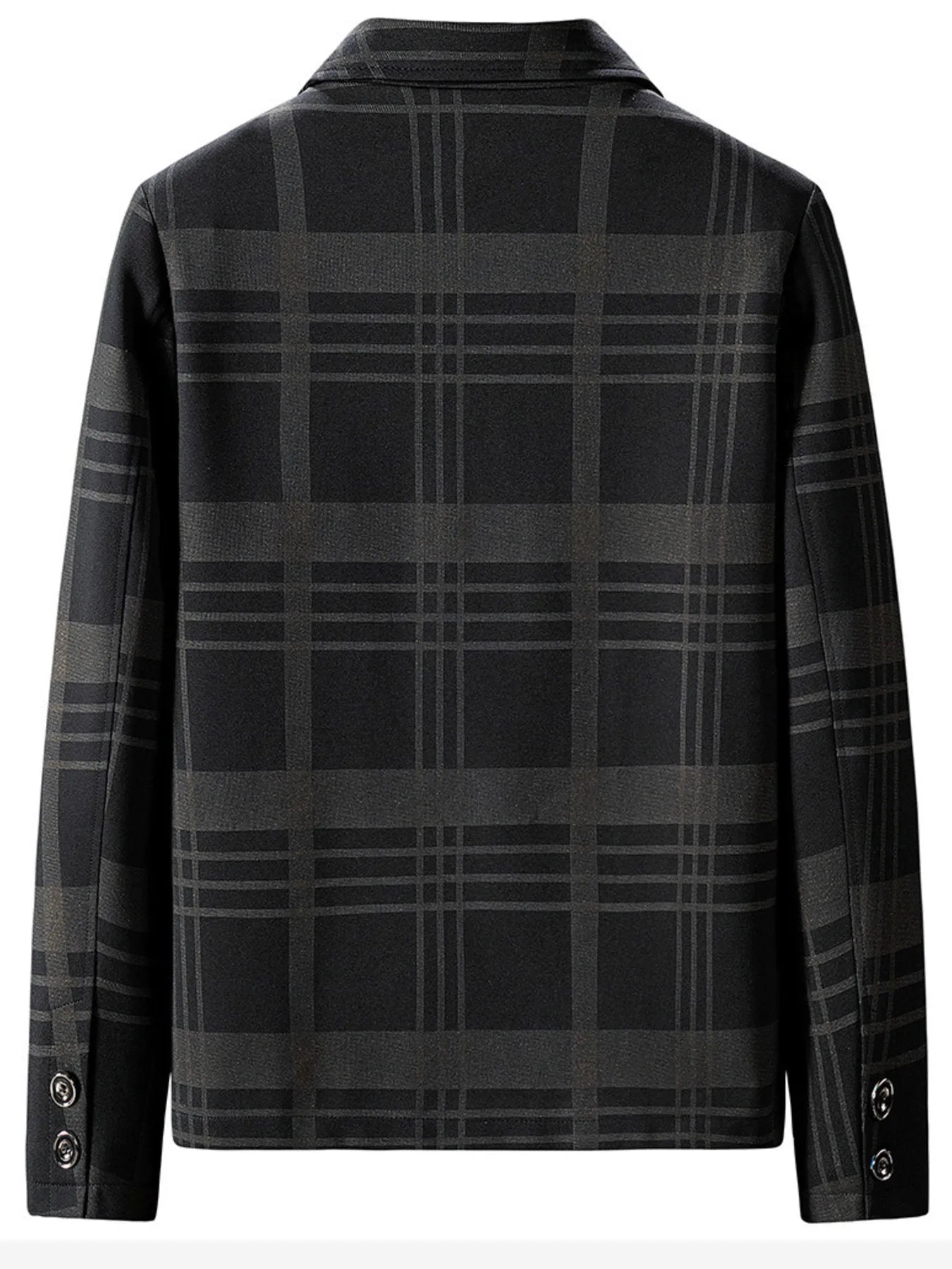 Men's Plus Size Plaid Zip Up Jacket