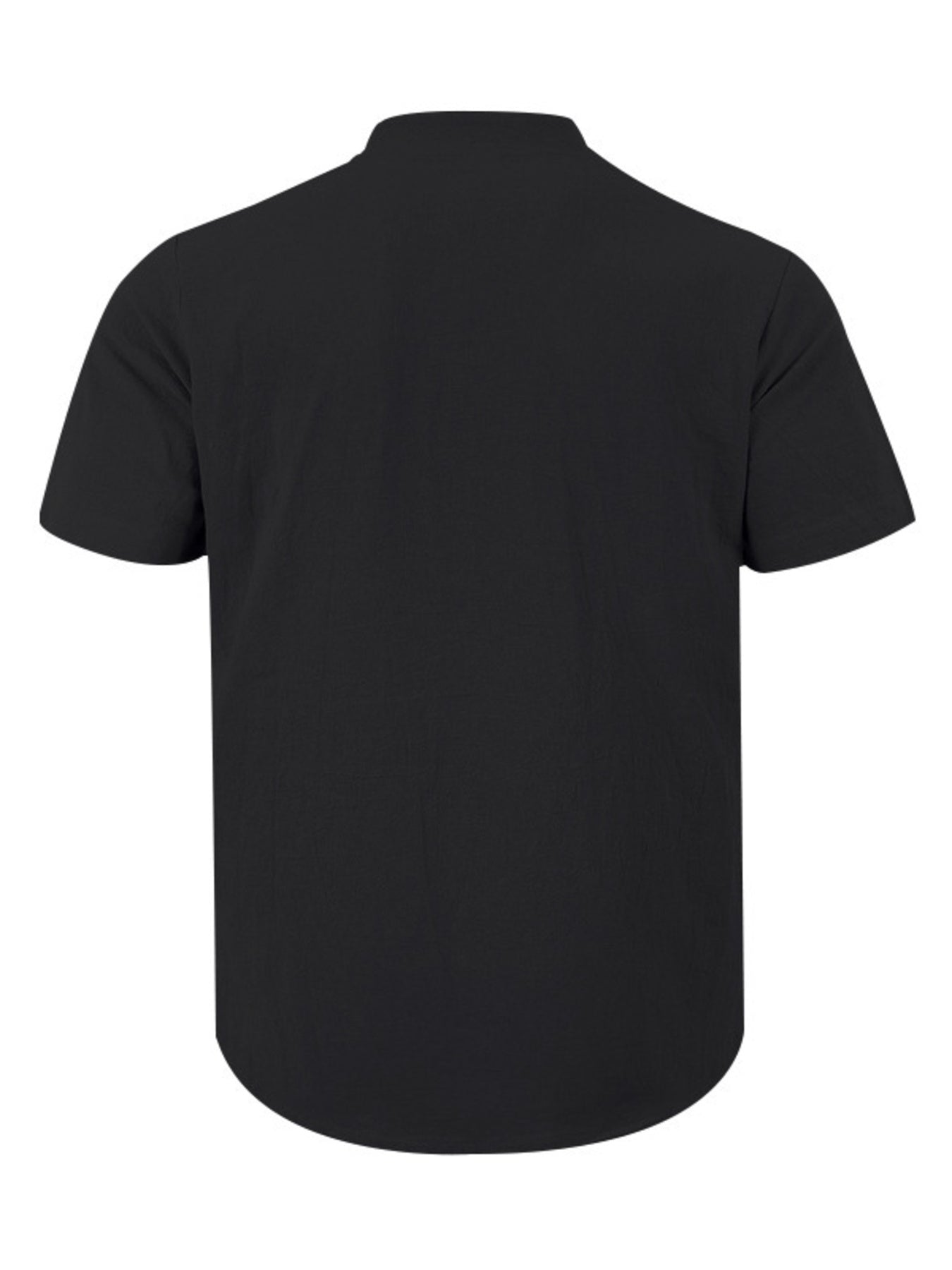 Men's Full Size Button Detail Short Sleeve Shirt Plus Size