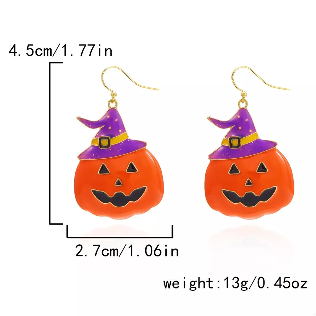 Halloween Pumpkin Dangle Earrings
