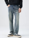Men's Full Size Distressed Loose Fit Jeans Plus Size