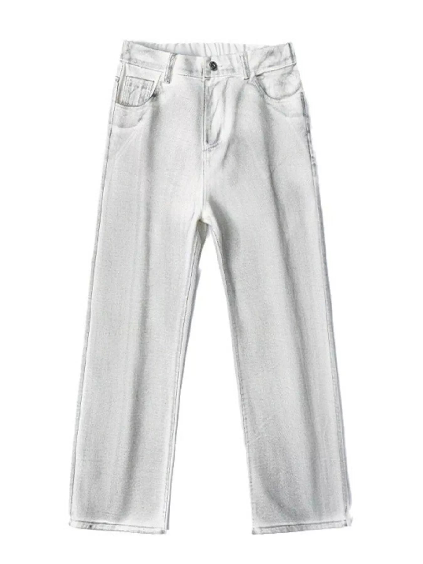 Men's Plus Size Wide Leg High Waisted Jeans