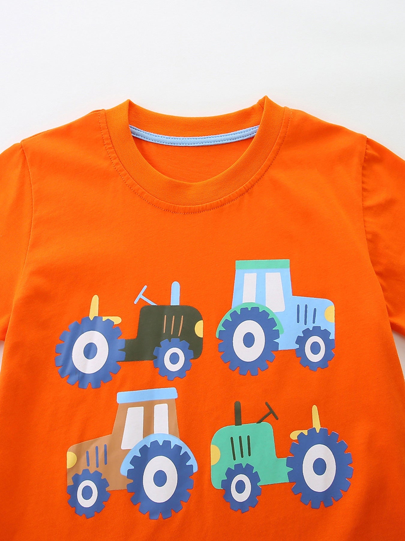Children's Tractor Print Casual T-Shirt