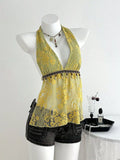 Lace Halter Neck Cami