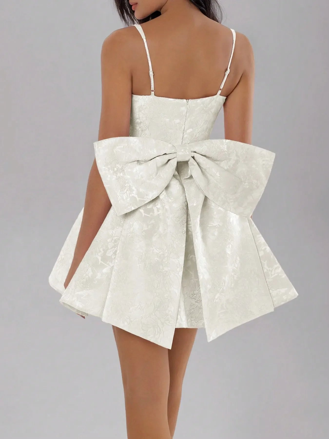 Bow Back Sweetheart Neck Cami Dress