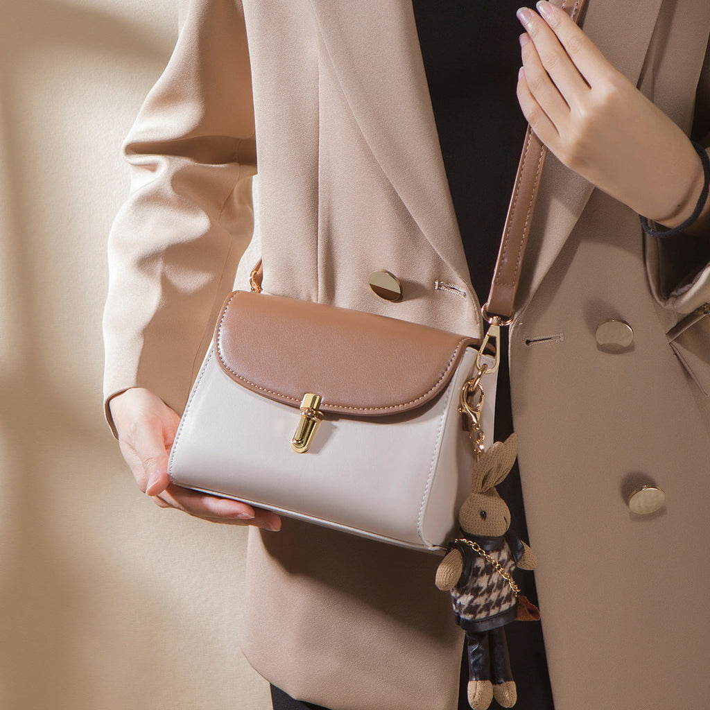 Two-Tone Flap Crossbody Bag