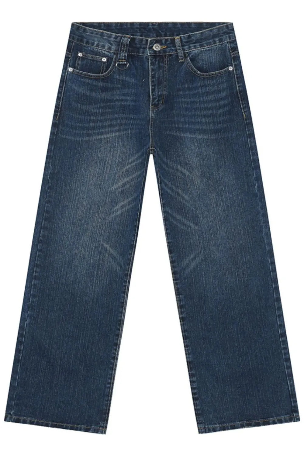 Wide Straight Jeans with Pockets
