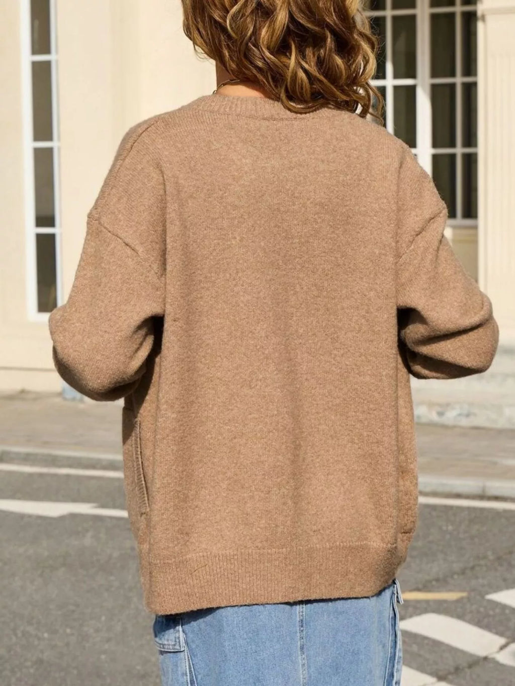 Casual Button-Down Knit Cardigan